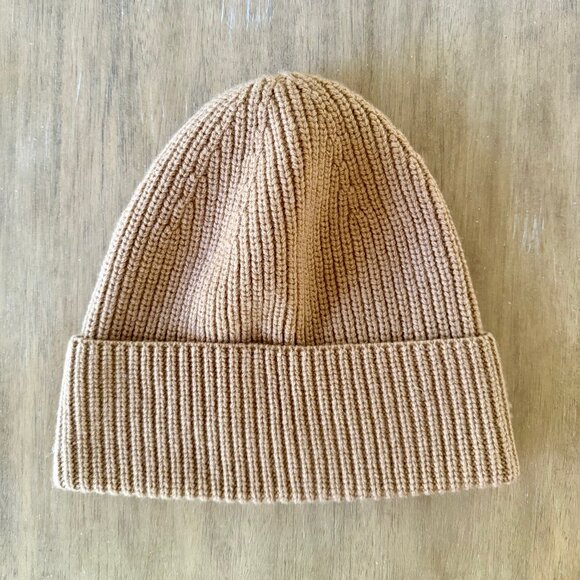 Theory Wool/Cashmere Camel Knit Hat - Picture 1 of 2
